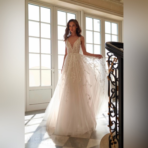 heavy beaded wedding dresses Elegant Heavy Beaded Mermaid Wedding Dress with Long Train – Elsi John main image 0